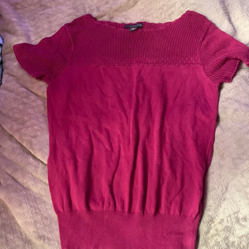 dark pink top